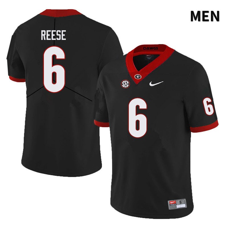 Georgia Bulldogs Men's Otis Reese #6 Black Stitched College UGA Football Jersey 23GI014HT